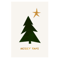 Ilustrace Merry Xmas, Kubistika, 26.7x40 cm