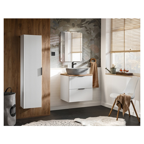 Comad Koupelnová sestava Casad se skříňkami, umyvadlem a zrcadlem 60 cm bílá