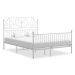 SHUMEE Rám postele bílý, lakovaný kov, 160 × 200 cm