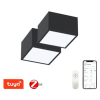 IMMAX NEO sada 2x CANTO Smart stropní svítidlo 15x15cm 12W černé Zigbee 3.0 +DO