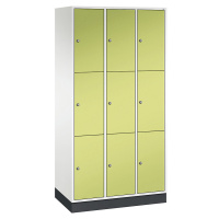 C+P Ocelová skříň s uzamykatelnými boxy INTRO, výška boxu 580 mm, š x h 920 x 500 mm, 9 boxů, ko