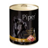 Piper Adult konzerva pro dospělé psy kuřecí srdce a špenát 800 g