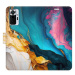 iSaprio Flip pouzdro Colourful Marble pro Xiaomi Redmi Note 10 Pro