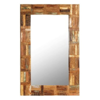 Nástěnné zrcadlo z masivního recyklovaného dřeva 60 x 90 cm