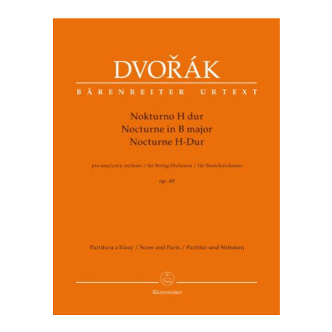 Nokturno H dur - Antonín Dvořák Bärenreiter