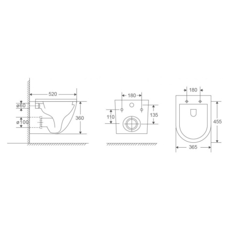 HOPA Závěsné WC ARCO TORNADO s FLAT sedátkem Soft-close OLKLT067EUQ3