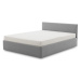 Čalouněná postel LEON s bonelovou matrací rozměr 160x200 cm Tmavě šedá