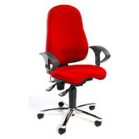 Topstar Kancelářská otočná židle SITNESS 10, s přestavitelnými područkami, červená