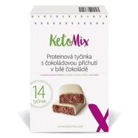 KetoMix Proteinové tyčinky s čokoládovou příchutí v bílé čokoládě 14 × 40 g