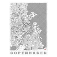 Mapa Copenhagen, Hubert Roguski, (30 x 40 cm)