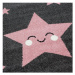 ELIS DESIGN Dětský koberec - Růžové komety rozměr: 80x150