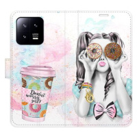 iSaprio flip pouzdro Donut Worry Girl pro Xiaomi 13