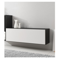 Artcam TV stolek ROCO RO-1 roco: korpus černý mat / okraj černý mat / dvířka bílý mat