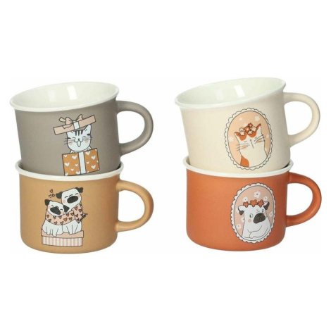 Porcelánové hrnky v sadě 4 ks 150 ml Cani e Gatti – Brandani