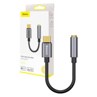 Baseus L54 USB-C + audio adaptér s 3,5mm mini jackem (šedý)