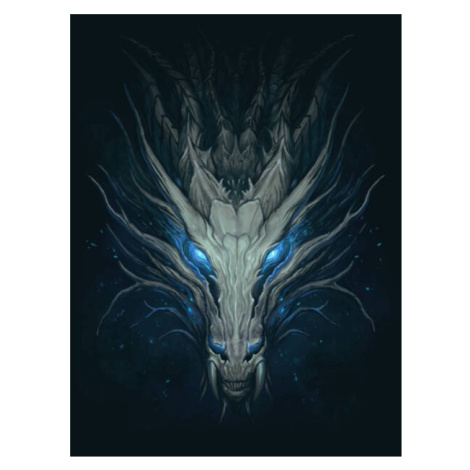 Umělecký tisk Dark magic dragon, Refluo, (30 x 40 cm)