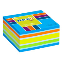 Samolepicí kostka Stick'n 76 × 76 mm, 400 lístků, mix neonových barev modrá