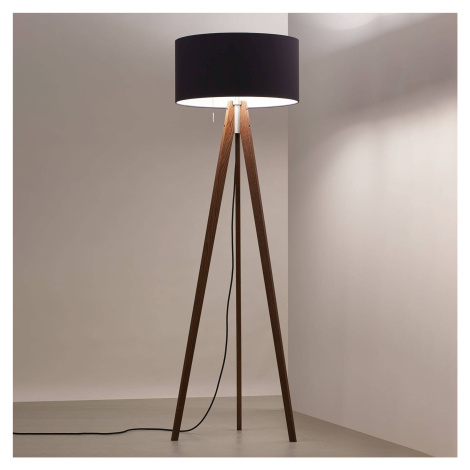 Waldmann LED stojací lampa Vivaa Free Wood 930 jasan černá