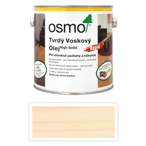 OSMO Tvrdý voskový olej Rapid pro interiéry 2.5 l Bílý 3240