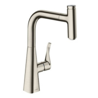 Dřezová baterie Hansgrohe Metris Select M71 s vytahovací sprškou vzhled nerezu 14857800