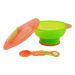 VITAL BABY - Miska s Přísavkový nohou Unbelievabowl - s víkem a lžičkou - oranžovo-zelená
