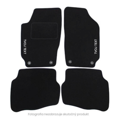 Premium black velurové autokoberce Ford S-Max 2006-2015 , Text na bok, přední, Šedá, Bermuda Scr