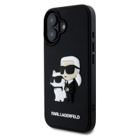 Zadní kryt Karl Lagerfeld 3D Rubber Karl and Choupette pro Apple iPhone 16 Plus, black