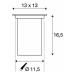 SLV BIG WHITE DASAR 80, venkovní zapuštěné podlahové svítidlo, QPAR51, IP67, hranaté, nerezová o