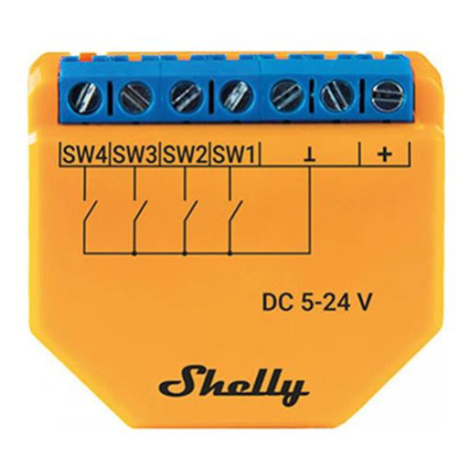 Smart Switch SHELLY PLUS i4 DC WiFi
