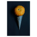 Fotografie Cream cone with pumpkin. Halloween concept, Elena Peremet, 26.7x40 cm