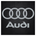 Dřevěné logo a nápis na zeď - Audi