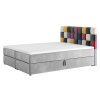 Expedo Čalouněná postel boxspring APPLE + vrchní matrace, 160x200, itaka 14/červená