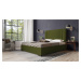 Eka Čalouněná postel Berry - Riviera 90x200 cm Barva látky Riviera: Olivová (36), Úložný prostor