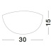 NOVA LUCE nástěnné svítidlo SHELL bílá a čiré strukturované sklo E27 1x12W 702201
