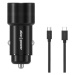 AlzaPower Car Charger P520 USB + USB-C Power Delivery černá + Core USB-C (M) 2.0 to Micro USB (M