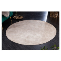 LuxD Designový kulatý koberec Rowan 150 cm béžový