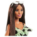 Mattel Barbie modelka – Limetkové šaty s puntíky
