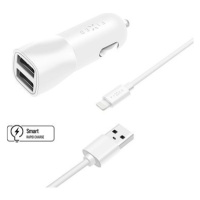 FIXED Smart Rapid Charge 15W s 2xUSB výstupem a USB/Lightning kabelem MFI certifikace bílá