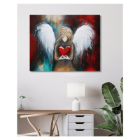 Obrazy na stěnu - Anděl se srdcem bez tváře Rozměr: 80x100 cm, Rámování: vypnuté plátno na rám