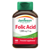 JAMIESON - Folic acid - Kyselina listová 1000mg 100 tbl