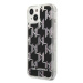 Karl Lagerfeld KLHCP14SLMNMK hard silikonové pouzdro iPhone 14 6.1" black Liquid Glitter Monogra