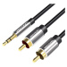 Kabel 2xRCA cable (Cinch) jack to 3.5mm Vention BCFBF 1m (black)