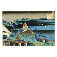 Obrazová reprodukce The Exiled Poet Nakamaro ('Abe no Nakamaro'),, Katsushika Hokusai, 40x26.7 c