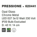 Nova Luce Elegantní stropní svítidlo Pressione v kombinaci chromu a opálového skla - 3 x 60 W, p