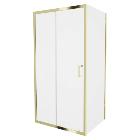 MEXEN/S Apia sprchový kout obdélník 130x90, transparent, zlatá 840-130-090-50-00