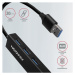 AXAGON HMA-GL3A, USB 3.2 Gen 1 hub, porty 3x USB-A + Gigabit Ethernet, kovový, kabel USB-A 20cm