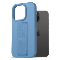 AlzaGuard Liquid Silicone Case with Stand pro iPhone 15 Pro Max modré