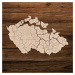Dřevěné PUZZLE - Mapa okresů Česka