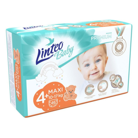 Linteo Baby PREMIUM 4+ Maxi 10-17 kg dětské plenky 46 ks Linteobaby