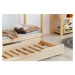 Domečková patrová dětská postel z masivního dřeva 90x200 cm v přírodní barvě Mila DMP Rozměr: 14
